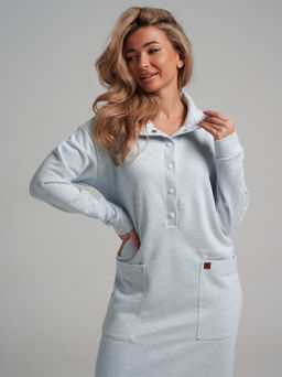 978 Платье "Меланж/голубой"