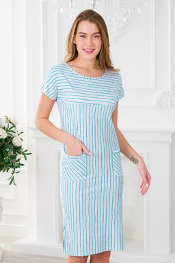 Туника женская из кулирки Альбертина бирюзовый - Амадэль фото 25