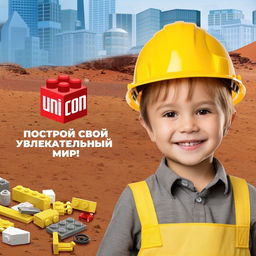 Конструктор Городская стройка, 3 варианта сборки, 57 деталей - Unicon фото 4