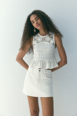 Falda pantal?n de talle alto en denim - H&m фото 4