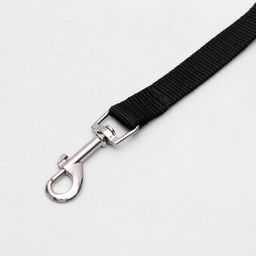 Поводок 1,2 м х 2 см, полиэстер, чёрный - Пижон фото 2