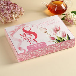 Набор с чаем С праздником весны, весовой чай 40 г (2 шт. х 20 г)., чай в пакетиках 21,6 (12 шт. х 1,8 г). - Фабрика счастья фото 6