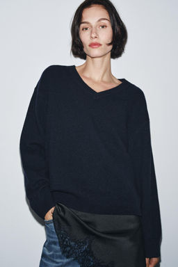 100% WOOL V-NECK JUMPER - Zara фото 2