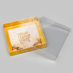 Цена за 3 шт. Коробка новогодняя с PVC крышкой, «Мир полон Чудес», 16×16×3 см