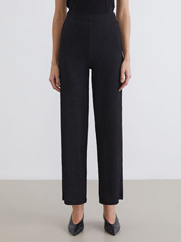 Beli Lastikli Dokulu Geni? Pa?a Kad?n Pantolon