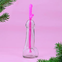 Подарочный набор новогодний С Новым годом: стакан 100 мл, трубочка, 18+ - Дорого внимание фото 3