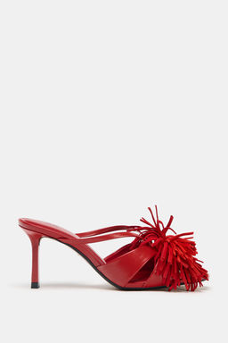FRINGED HIGH-HEEL SANDALS - Zara фото 17