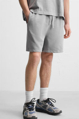 WASHED RELAXED FIT JOGGER BERMUDA SHORTS - Zara фото 34