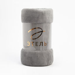 Плед «Этель», 200×220 см, корал-флис, серый