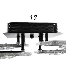 Люстра с ПДУ 1525/4BK LED 96 Вт 3000-6000К диммер черный 71×10 см BayerLux