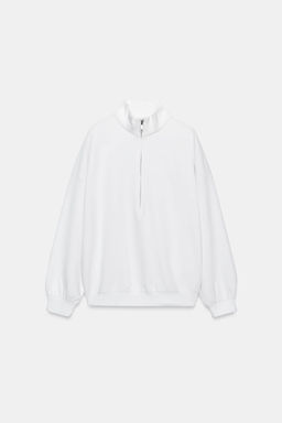 SUDADERA OVERSIZE CREMALLERA / Blanco - Zara фото 5