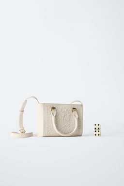 BOLSO BANDOLERA PERLITAS / Blanco - Zara фото 6