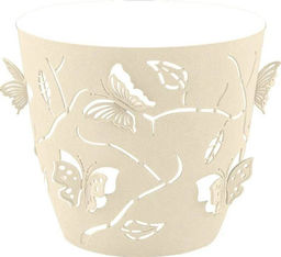 Цена за 2 шт. Горшок для цветов Plast Team Butterflies 0,7 л D115 мм круг.115х115х105мм молочный туман PT401110048