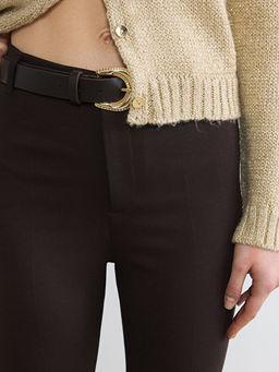 Beli Kemerli ?spanyol Pa?a Kad?n Pantolon