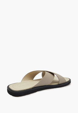 Бежевые мужские кожаные сабо - Mascotte фото 3