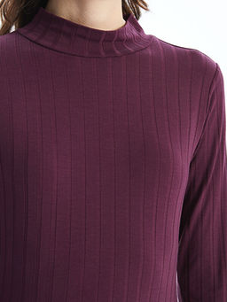 Dik Yaka D?z Uzun Kollu Kad?n Body