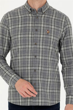 U. S. Polo Assn Мужская серая рубашка с длинным рукавом - U.s. polo assn фото 6