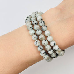 Бусины для украшений из перепелиной Яшмы (59 бусин)