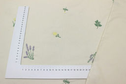 Перкаль Премиум с вышивкой Полевые цветочки цв.св.кремово-бежевый, СОРТ2, ш.1.53м, хл-100% - Купава фото 4