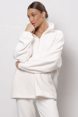 Джемпер унисекс из теплой плюшевой ткани 6711U-30150.1H-121 - Almando melado фото 3