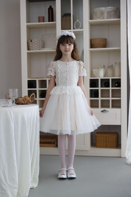 платье для девочки Л 24-20 Эмили белый горох