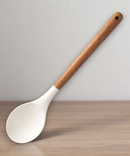 Ложка сервировочная, 32 см, силикон/дерево, молочный, Wenge - Anna lafarg фото 7
