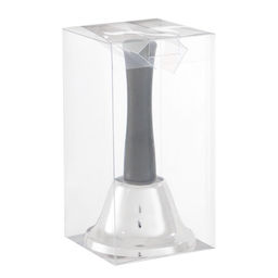 Колокольчик металл, звонок настольный "Shine"В ПАКЕТЕ 12 х 6.5 см, серебряный