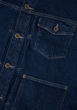 Willy Regenerative Koyu Mavi Denim Jean Ceket  фото 10