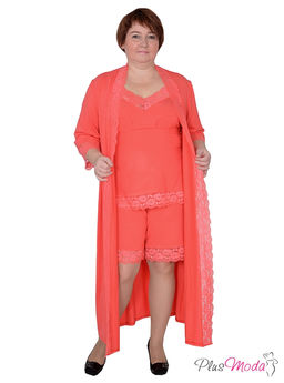 Халат-пеньюар Модель №400 размеры 44-84 - Plusmoda фото 2