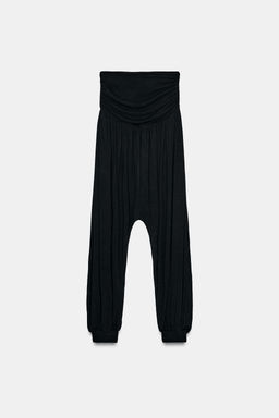 PANTAL?N BAGGY FLUIDO / Negro - Zara фото 9
