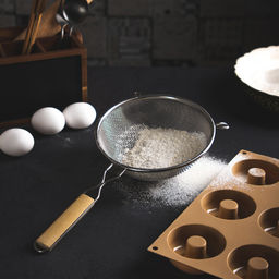 _Сито метал с ободом и ручкой 21см, двойная сеть, MLD-6-21 (886-051)