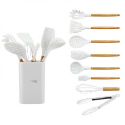 Набор кухонных принадлежностей из силикона 9 предметов White kuk-04/09011601 - Kukmara фото 2