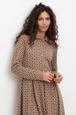 ЕВТ 5055/беж,ромбики платье жен