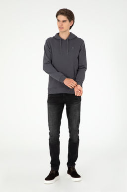 Мужской базовый свитшот антрацитового цвета Неожиданная скидка в корзине - U.s. polo assn фото 4