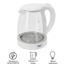 Чайник электрический 1,7 л стеклянный арт. ATH-2470 - Полимербыт фото 6