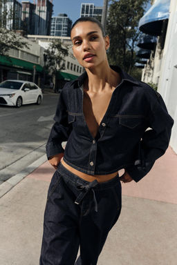 Z1975 DENIM SHIRT WITH FLAPS - Zara фото 10