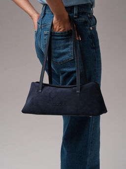 Замшевая сумка Raduy DBR 31127 насыщенно-синий  фото 5