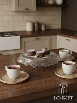 Тортница 26.5 см прозрачная IVV (реплика) OLS-8298.1