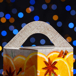 Цена за 5 шт. Подарочная коробка Апельсинки , четырехгранка большая 10 х10 х18 см - Simaland фото 5