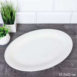 Блюдо овальное 32х22 см / HF-40 /уп 17/ белое