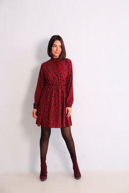 Martichelli Платье красное с принтом  фото 2