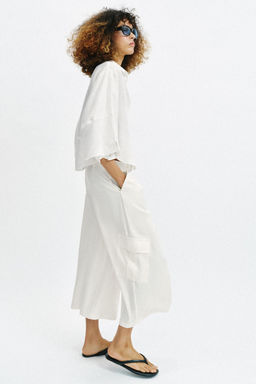 PANTAL?N CULOTTE BOLSILLOS / Crudo - Zara фото 3