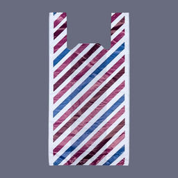 Цена за 100 шт. Пакет «Параллели», полиэтиленовый, майка, 30×60 см, 22 мкм