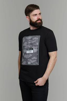 Арт. 67103 Футболка мужская 50-58 (5 шт) Цвет:черный