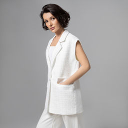 Жилет , в котором выглядишь дорого, Карьерный взлет (античный белый) - Charutti фото 8