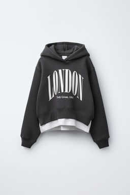 VARSITY DOUBLE HEM HOODIE