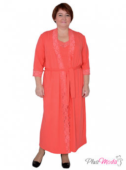 Халат-пеньюар Модель №400 размеры 44-84 - Plusmoda фото 5