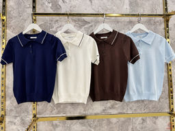 Футболка поло однотонная