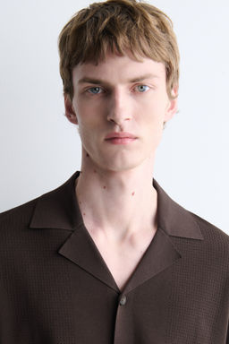 CAMISA DE PUNTO DE MANGA CORTA PERFORADA - H&m фото 6