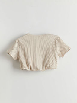 Bisiklet Yaka K?z ?ocuk Ti??rt